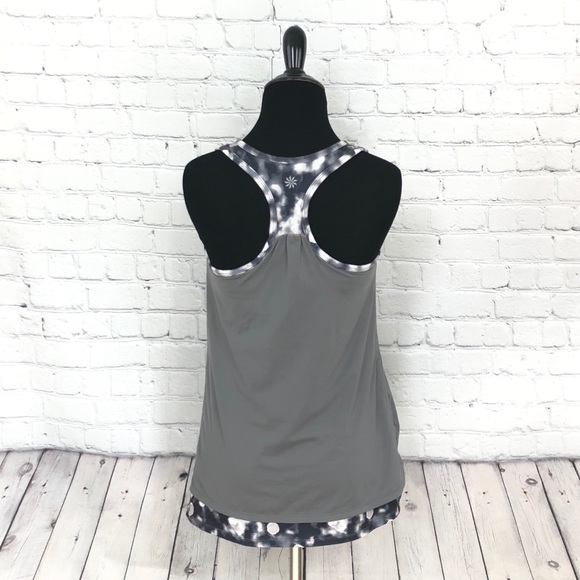 Athleta Yoga Tank Top Grey Small- Built in Bra - Picture 4 of 5